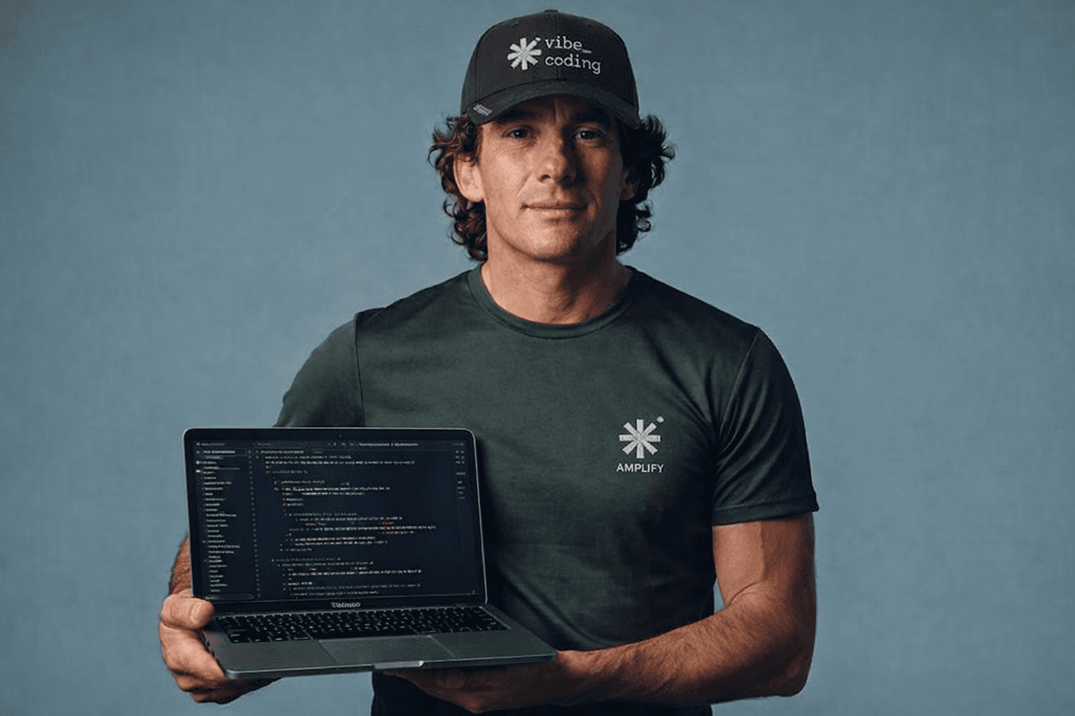 Ayrton Senna with Amplify uniform